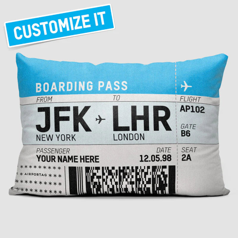 Boarding Pass Pillow